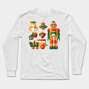 Hand drawn christmas toys Long Sleeve T-Shirt